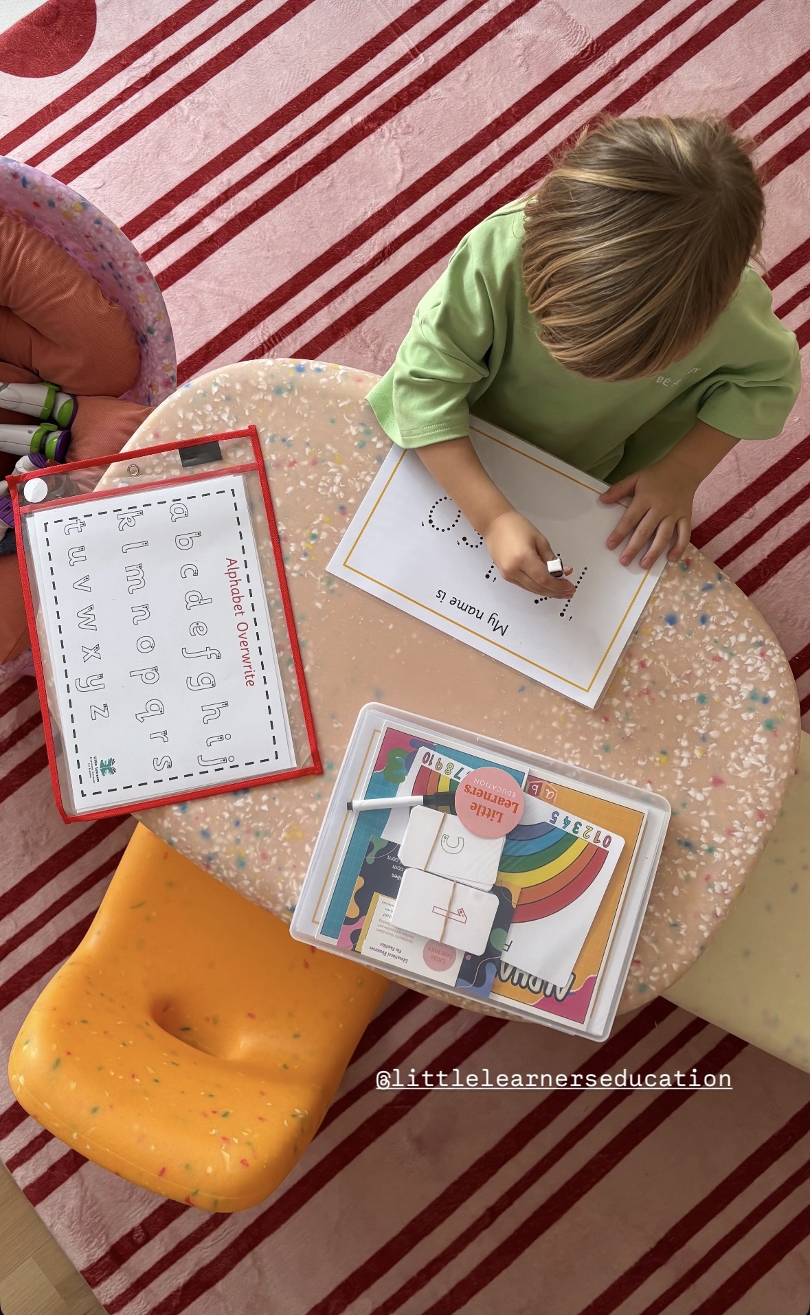 Screen-free learning materials for young children